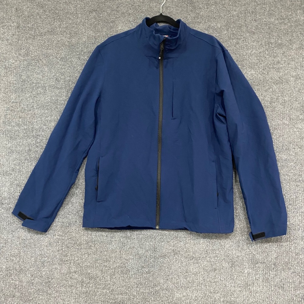 32 Degrees Heat Mens Softshell Jacket Navy Blue Full Zip Fleece Lined Large